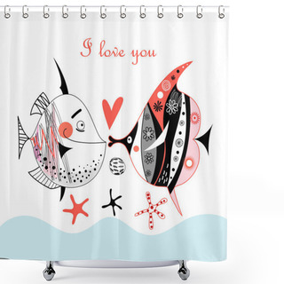 Personality  Fish Lovers Shower Curtains