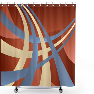 Personality  Vector Image Of Curves Lines. Shower Curtains