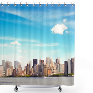 Personality  Boston City Skyline Shower Curtains