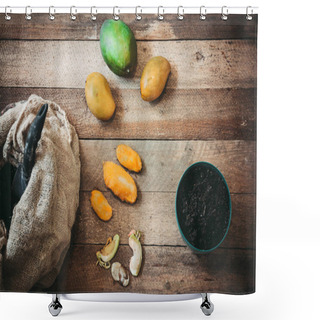 Personality  Planting Of The Mango Tree From The Seed Shower Curtains