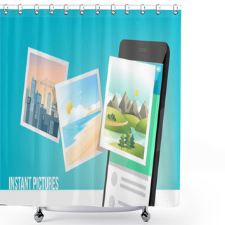 Personality  Instant Pictures Concept  Shower Curtains
