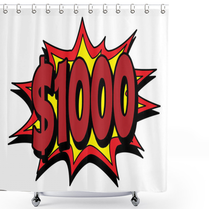 Personality  Thousand Dollars Sign Illustration Shower Curtains