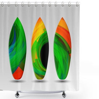 Personality  Vector Surfboard Design Templates Shower Curtains