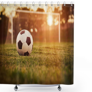 Personality  Soccer Shower Curtains