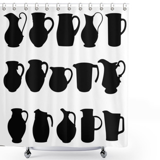 Personality  Jugs Shower Curtains