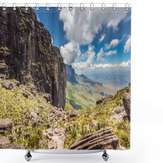 Personality  The View From The Plateau Of Roraima On The Grand Sabana - Venezuela, Latin America  Shower Curtains