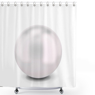 Personality  Single Pearl. 3d Illustration Isolated On White Background  Shower Curtains