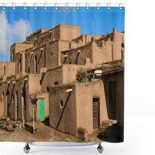 Personality  Taos Pueblo In New Mexico, USA Shower Curtains