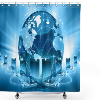 Personality  Best Internet Concept Of Global Business From Concepts Series Shower Curtains