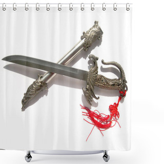 Personality  Dagger With Sheath Shower Curtains