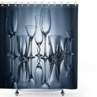 Personality  Glassware Shower Curtains