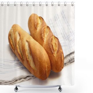 Personality  Two Fresh Baguettes Shower Curtains