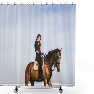 Personality  Horsewoman Shower Curtains