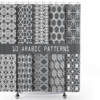 Personality  10 Arbic Patterns Shower Curtains
