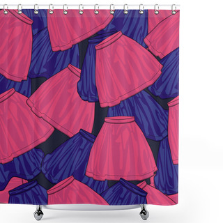 Personality  Vector Background With Skirts. Shower Curtains