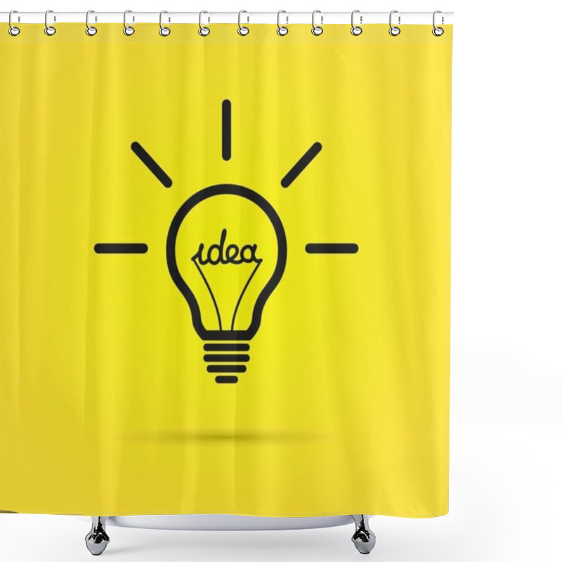 Personality  Creative Bulb Shower Curtains