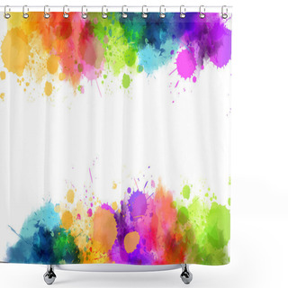 Personality  Waterocolor Splash Background Shower Curtains