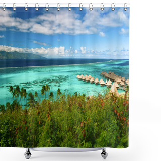 Personality  Landscape Of Paradise Island Moorea, French Polynesia Shower Curtains
