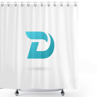 Personality  Letter D Logo Icon Design Template Elements Shower Curtains