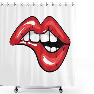 Personality  Lips Shower Curtains