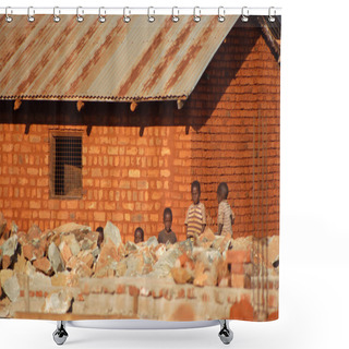 Personality  The Village Of Pomerini - Tanzania - Africa - August 2013 Shower Curtains