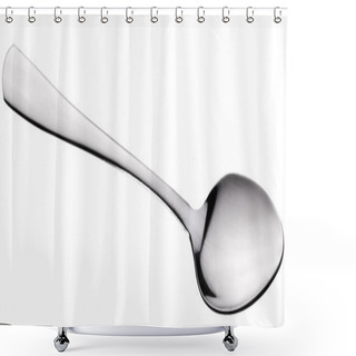 Personality  Silver Spoon. File Contains Clipping Path. Shower Curtains