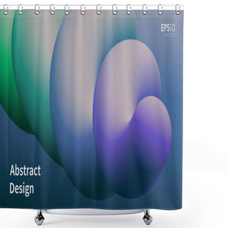 Personality  Modern Abstract Background. 3d Fluid Shape Vector Illustration.  Trendy Wallpaper. Shower Curtains