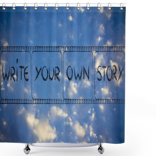 Personality  Filmstrip, Write Your Own Story Shower Curtains