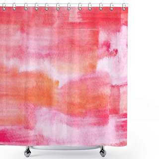 Personality  Abstract Painting With Bright Red And Pink Paint Strokes On White  Shower Curtains
