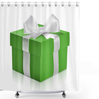 Personality  Green Gift Box Shower Curtains