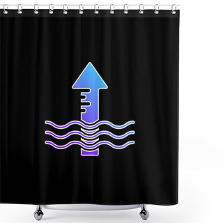 Personality  Arrow Blue Gradient Vector Icon Shower Curtains