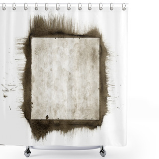 Personality  Sepia Grunge Frame Shower Curtains