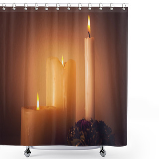 Personality  Candels Shower Curtains