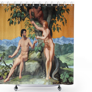Personality  Adam And Eve Shower Curtains