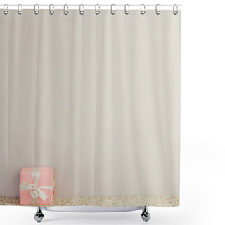 Personality  Birthday Presents On A Grey Background Holliday Shower Curtains