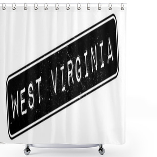 Personality  West Virginia Rubber Stamp Shower Curtains