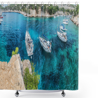 Personality  Port-Miou Calanque In Cassis. France. 31.07.2017 Shower Curtains