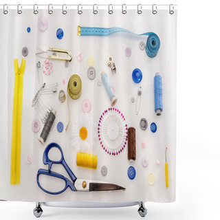 Personality  Set Of Sewing Supplies  Shower Curtains