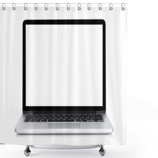 Personality  Laptop With Blank Screen Shower Curtains