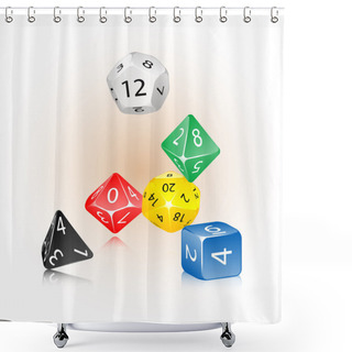 Personality  A Dice Set Shower Curtains