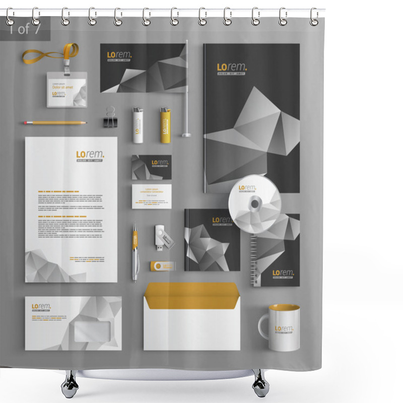 Personality  Corporate Identity. Editable Corporate Identity Template. Stationery Template Design Shower Curtains