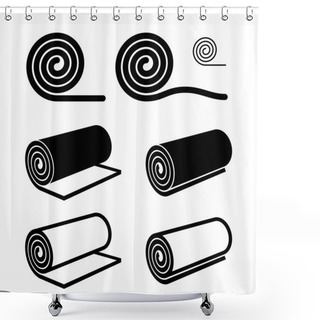 Personality  Roll Of Anything Black Symbol Shower Curtains
