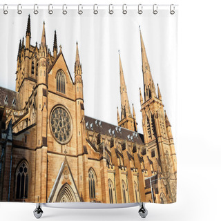 Personality  In  Austalia  Sydney The  Antique  Building Cathedral St Mary Church Shower Curtains