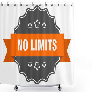 Personality  No Limits Isolated Seal. No Limits Orange Label. No Limits Shower Curtains