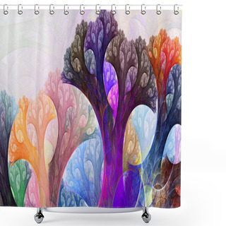 Personality  Fairy Tale Forest. Branched Corals. Shower Curtains
