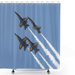 Personality  U.S. Navy Blue Angels Performing At The Miramar Air Show Shower Curtains