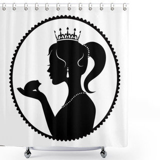 Personality  Princess Kissing A Frog Shower Curtains