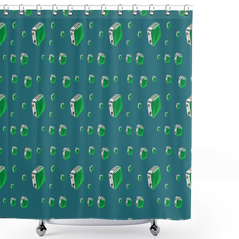 Personality  Colored background with different accessories shower curtains