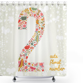 Personality  The Number Two. Shower Curtains