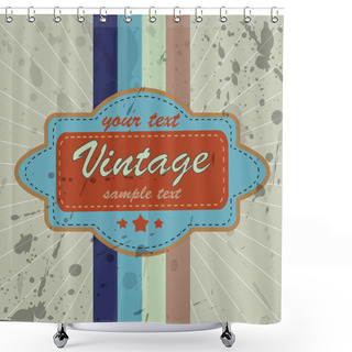 Personality  Vector Vintage Background. Vector Illustration. Shower Curtains